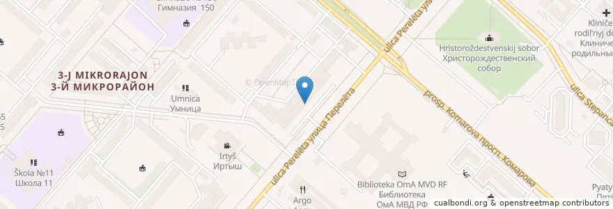 Mapa de ubicacion de Плюс Банк en Rússia, Distrito Federal Siberiano, Омская Область, Омский Район, Городской Округ Омск.