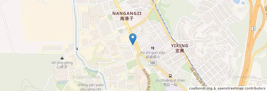 Mapa de ubicacion de 中研院郵局 en 臺灣, 新北市, 臺北市, 南港區.