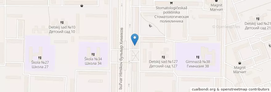 Mapa de ubicacion de Детская библиотека им. Ю. Гагарина en Russland, Föderationskreis Wolga, Oblast Nischni Nowgorod, Городской Округ Дзержинск.