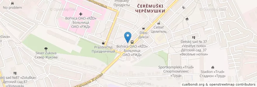 Mapa de ubicacion de Emplozia en روسيا, Центральный Федеральный Округ, Калужская Область, Городской Округ Калуга.