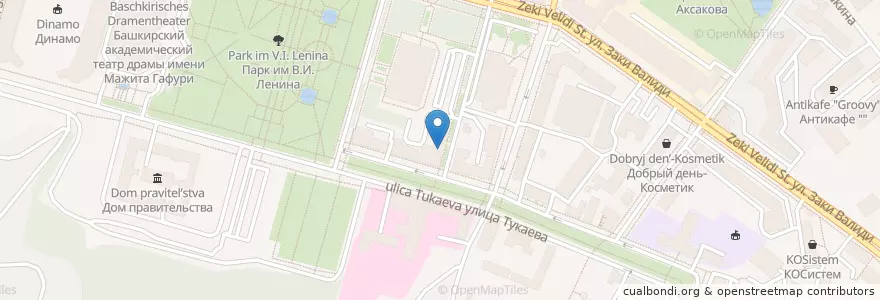 Mapa de ubicacion de Верховный суд Республики Башкортостан en Russie, District Fédéral De La Volga, Bachkirie, Городской Округ Уфа.