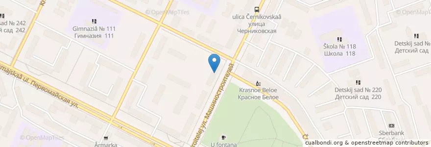 Mapa de ubicacion de Отделение связи №450038 en ロシア, 沿ヴォルガ連邦管区, バシコルトスタン共和国, ウファ管区.