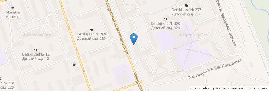 Mapa de ubicacion de Отделение связи №450068 en ロシア, 沿ヴォルガ連邦管区, バシコルトスタン共和国, ウファ管区.