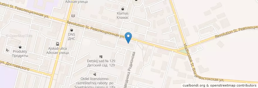 Mapa de ubicacion de Отделение связи №450078 en Rusia, Приволжский Федеральный Округ, Башкортостан, Городской Округ Уфа.