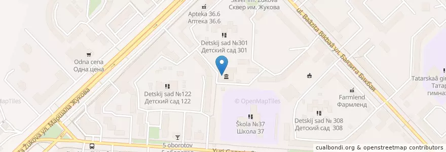 Mapa de ubicacion de Отделение связи №450099 en Rusia, Приволжский Федеральный Округ, Bashkortostán, Городской Округ Уфа.