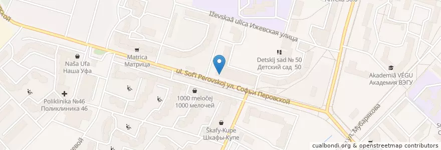 Mapa de ubicacion de Отделение связи №450103 en روسیه, Приволжский Федеральный Округ, Башкортостан, Городской Округ Уфа.