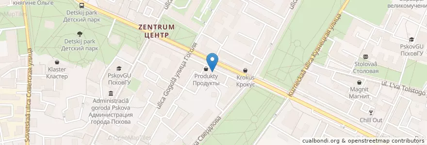 Mapa de ubicacion de Traveler's Coffee en ロシア, 北西連邦管区, プスコフ州, Псковский Район, Городской Округ Псков.