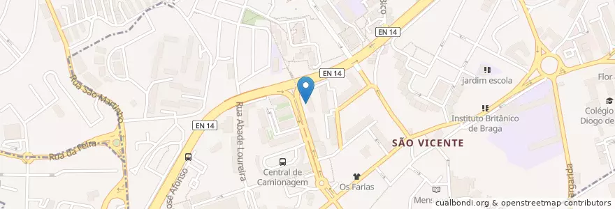 Mapa de ubicacion de Galaxie en Португалия, Северный, Braga, Каваду, Braga, São Vicente.