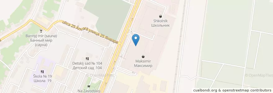 Mapa de ubicacion de KFC en Rusya Federasyonu, Центральный Федеральный Округ, Voronej Oblastı, Городской Округ Воронеж.