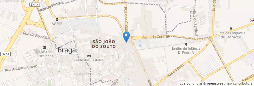 Mapa de ubicacion de Igreja da Lapa en البرتغال, المنطقة الشمالية (البرتغال), براغا, كافادو, براغا, São José De São Lázaro E São João Do Souto.