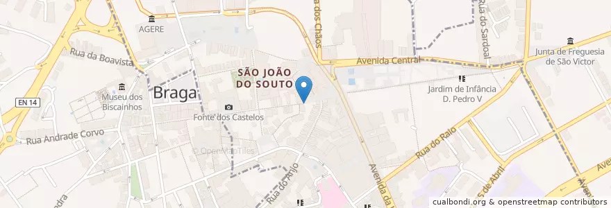 Mapa de ubicacion de Novo Banco en Portogallo, Nord, Braga, Cávado, Braga, São José De São Lázaro E São João Do Souto.