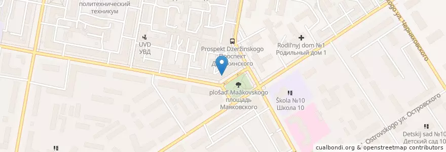 Mapa de ubicacion de Аптека en Rusia, Приволжский Федеральный Округ, Óblast De Nizhni Nóvgorod, Городской Округ Дзержинск.
