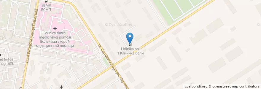 Mapa de ubicacion de 1 Клиника боли en Russia, Circondario Federale Del Volga, Нижегородская Область, Городской Округ Дзержинск.