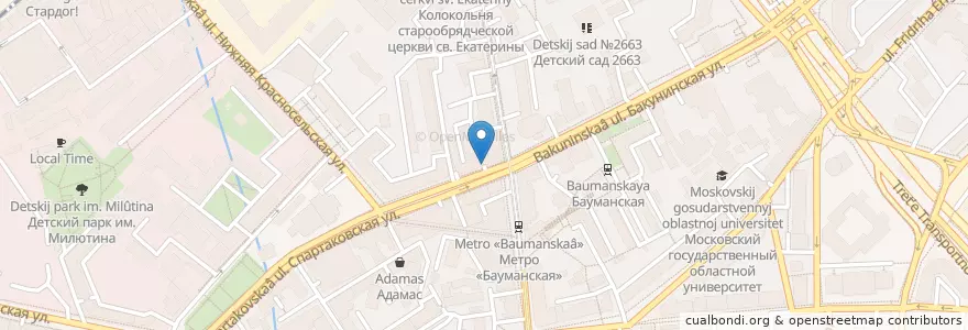 Mapa de ubicacion de Ян Примус en Rusia, Центральный Федеральный Округ, Москва, Центральный Административный Округ, Басманный Район.