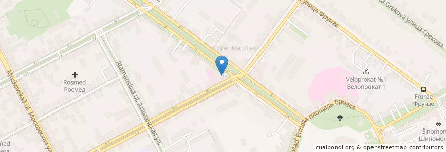 Mapa de ubicacion de Городская поликлиника №2 en Rusia, Южный Федеральный Округ, Óblast De Rostov, Городской Округ Новочеркасск.