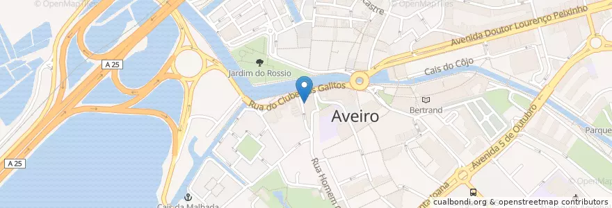 Mapa de ubicacion de Telepizza en Portekiz, Aveiro, Centro, Baixo Vouga, Aveiro, Glória E Vera Cruz.