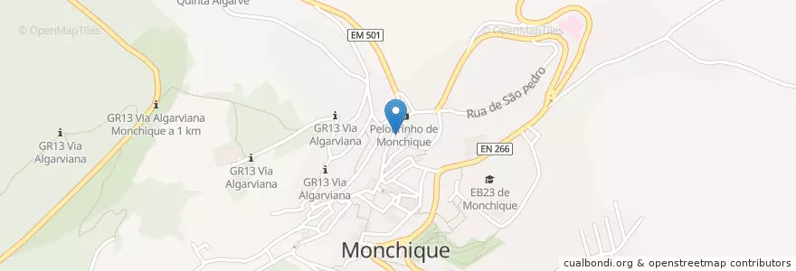 Mapa de ubicacion de A Charette en Portugal, Algarve, Algarve, Faro, Monchique, Monchique.