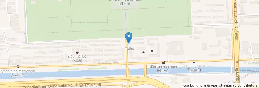 Mapa de ubicacion de Toilet en China, Pekín, Hebei, 东城区.