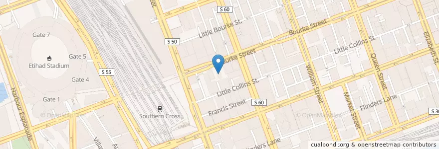 Mapa de ubicacion de Saint Augustine's Catholic Church en استرالیا, Victoria, City Of Melbourne.