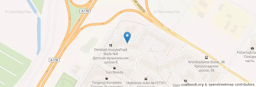 Mapa de ubicacion de Библиотека семейного чтения en Rusland, Северо-Западный Федеральный Округ, Oblast Leningrad, Sint-Petersburg, Кронштадтский Район, Кронштадт.