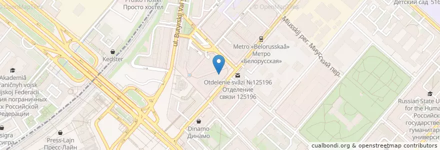 Mapa de ubicacion de Хлеб Насущный en Rusia, Distrito Federal Central, Москва, Distrito Administrativo Central, Тверской Район.