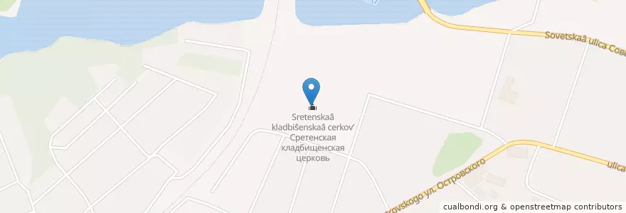 Mapa de ubicacion de Сретенская кладбищенская церковь en Rússia, Distrito Federal Central, Oblast De Ivanovo, Городской Округ Кинешма.