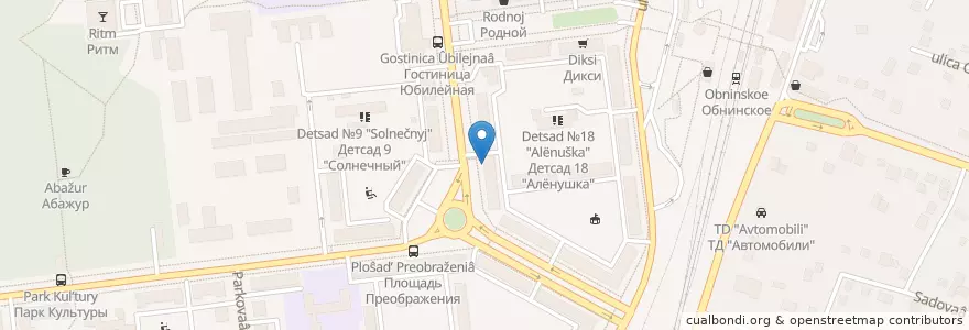 Mapa de ubicacion de Элита en Russia, Distretto Federale Centrale, Калужская Область, Городской Округ Обнинск.