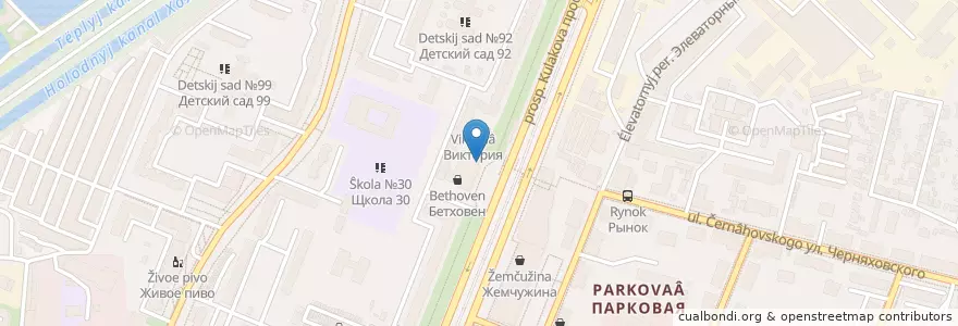 Mapa de ubicacion de Курскпромбанк en Russie, District Fédéral Central, Oblast De Koursk, Курский Район, Городской Округ Курск.