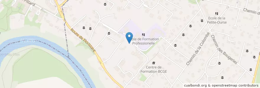 Mapa de ubicacion de Ateliers Protege Psychologues - SdA en Schweiz/Suisse/Svizzera/Svizra, Genève, Genève.