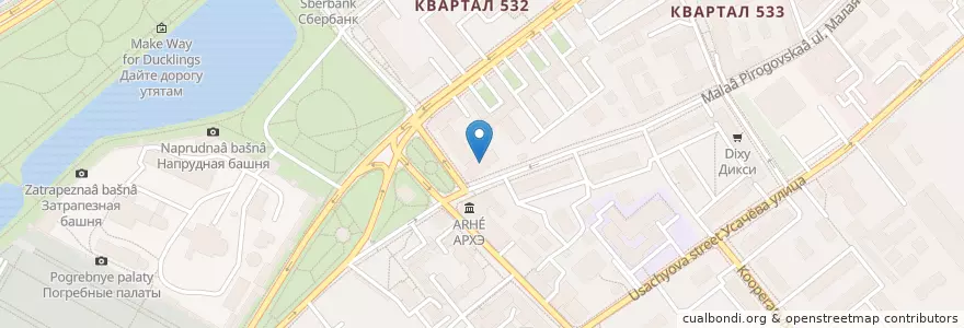 Mapa de ubicacion de Детский сад №1089 en Rusia, Distrito Federal Central, Москва, Distrito Administrativo Central, Район Хамовники.
