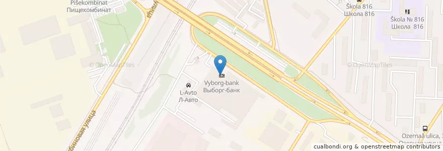 Mapa de ubicacion de Выборг-банк en Rusland, Centraal Federaal District, Moskou, Западный Административный Округ, Район Очаково-Матвеевское.
