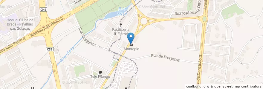 Mapa de ubicacion de Montepio en Portugal, North, Braga, Cávado, Braga.