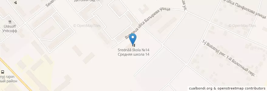 Mapa de ubicacion de Средняя школа №14 en Rusland, Centraal Federaal District, Oblast Moskou, Городской Округ Подольск.