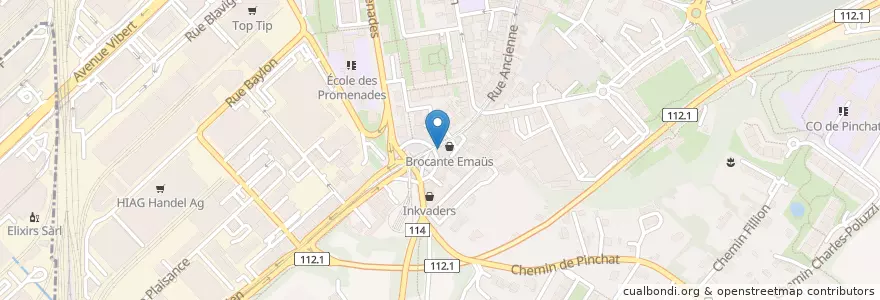 Mapa de ubicacion de Café du Rondeau en Швейцария, Женева, Женева, Carouge (Ge).