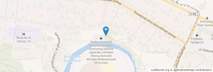 Mapa de ubicacion de Освященный источник en Russia, Distretto Federale Centrale, Oblast' Di Mosca, Раменский Городской Округ.