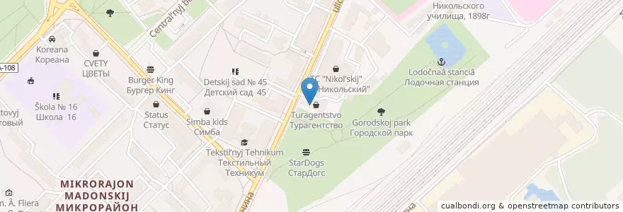 Mapa de ubicacion de Седьмое небо en Russia, Distretto Federale Centrale, Oblast' Di Mosca, Орехово-Зуевский Городской Округ.