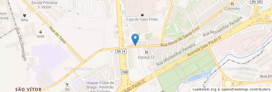 Mapa de ubicacion de Alice en البرتغال, المنطقة الشمالية (البرتغال), براغا, كافادو, براغا, São Vítor.
