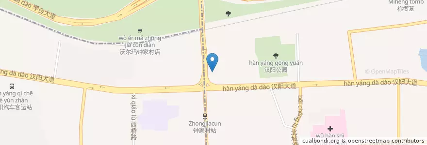 Mapa de ubicacion de 招商银行 en 中国, 湖北省, 武汉市, 汉阳区, 建桥街道.