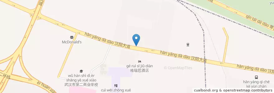 Mapa de ubicacion de 中国农业银行 en 중국, 후베이성, 우한시, 한양구, 五里墩街道.