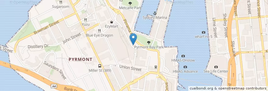 Mapa de ubicacion de Lyric Theatre en 澳大利亚, 新南威尔士州, Council Of The City Of Sydney, Sydney.