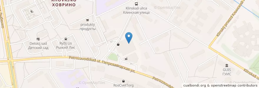 Mapa de ubicacion de Аптека 03 en 러시아, Центральный Федеральный Округ, Москва, Северный Административный Округ, Район Ховрино.