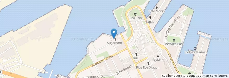 Mapa de ubicacion de Sugaroom en Australie, Nouvelle Galles Du Sud, Council Of The City Of Sydney, Sydney.