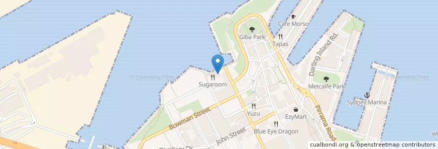 Mapa de ubicacion de Savichees en Australia, New South Wales, Council Of The City Of Sydney, Sydney.