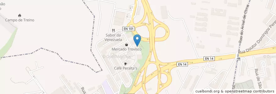 Mapa de ubicacion de The Kids Club, escola de línguas en البرتغال, المنطقة الشمالية (البرتغال), براغا, كافادو, براغا, São Vicente.