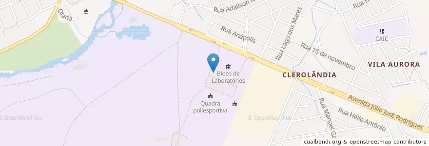 Mapa de ubicacion de Biblioteca do IFBaiano en البَرَازِيل, المنطقة الشمالية الشرقية, باهيا, Região Geográfica Intermediária De Vitória Da Conquista, Microrregião De Itapetinga, Itapetinga.