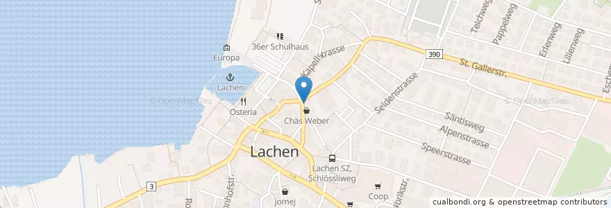 Mapa de ubicacion de Restaurant Schützenhaus en سوئیس, Schwyz, March, Lachen.