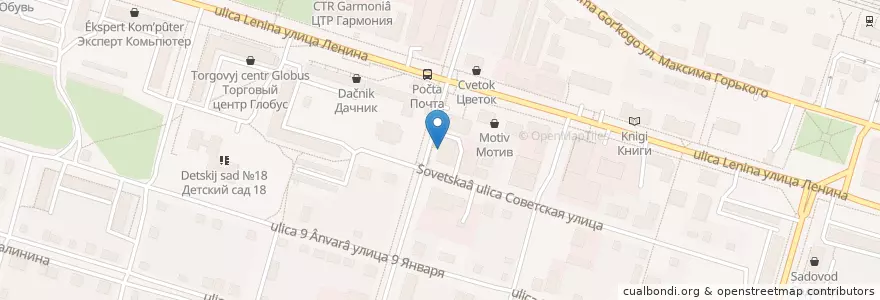 Mapa de ubicacion de Ростелеком en Russie, District Fédéral De L'Oural, Oblast De Sverdlovsk, Восточный Управленческий Округ, Тавдинский Городской Округ.