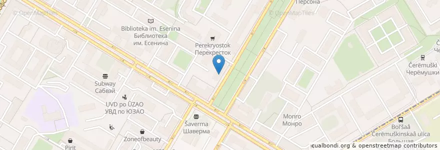 Mapa de ubicacion de Сушисет en Rusland, Centraal Federaal District, Moskou, Юго-Западный Административный Округ, Академический Район.