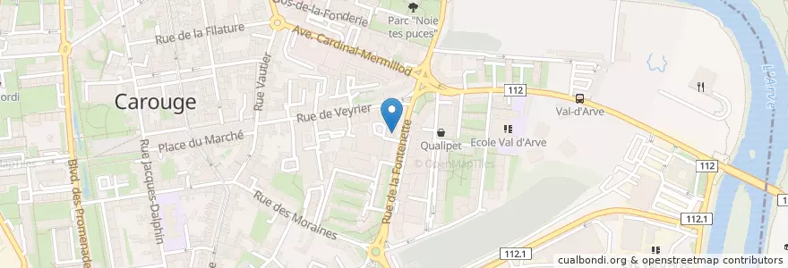 Mapa de ubicacion de Centre de formation de la police en Suiza, Ginebra, Ginebra, Ginebra, Carouge (Ge).