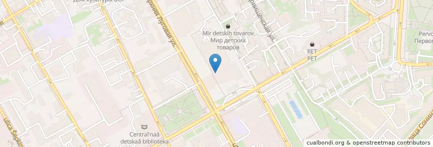 Mapa de ubicacion de Россельхозбанк en Russland, Föderationskreis Zentralrussland, Oblast Kursk, Курский Район, Городской Округ Курск.